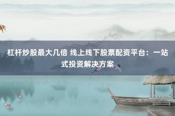 杠杆炒股最大几倍 线上线下股票配资平台：一站式投资解决方案