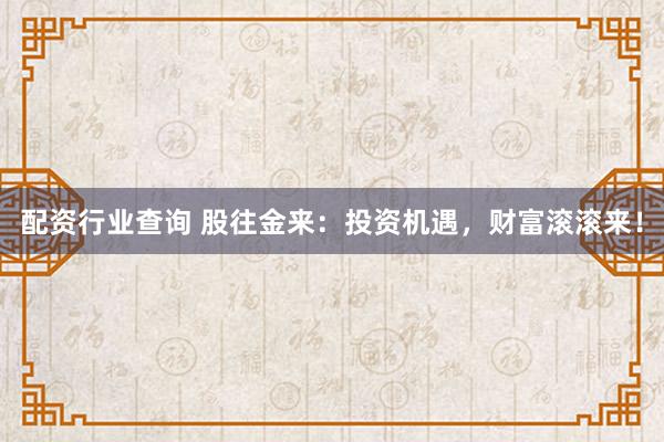 配资行业查询 股往金来：投资机遇，财富滚滚来！