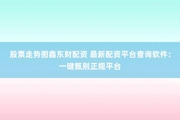股票走势图鑫东财配资 最新配资平台查询软件:一键甄别正规平台