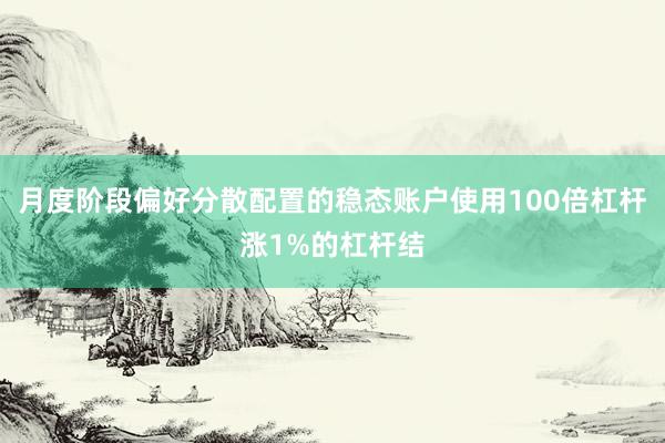 月度阶段偏好分散配置的稳态账户使用100倍杠杆涨1%的杠杆结