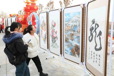 新疆焉耆:“感恩奋进70载 同心筑梦迎新春”书画展 打造群众家门口的精神文明